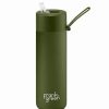 Drink Bottles * | Frank Green Drink Bottle W/Straw Khaki 595Ml