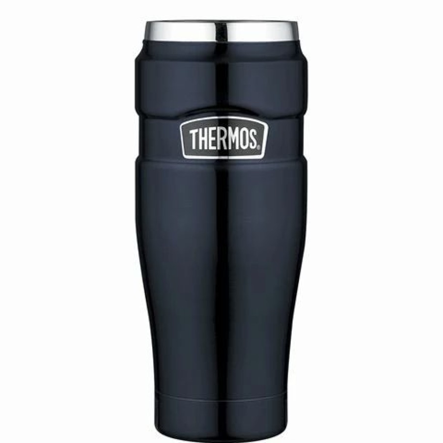 Drink Bottles * | Thermos Stainless Steel Midnight Blue Travel Tumbler 470Ml