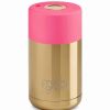 Drink Bottles * | Frank Green Limited Edition Ceramic Reusable Cup Gold/Neon Pink 295Ml