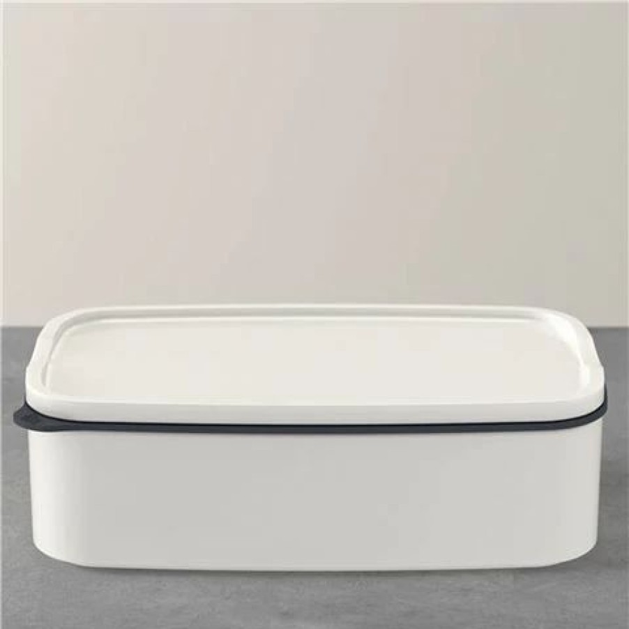 Lunch Boxes & Coolers * | Villeroy & Boch V&B Like To Stay & To Go Rectangular Lunch Box White Med