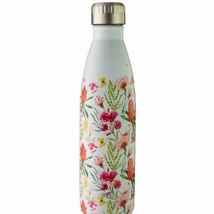 Drink Bottles * | Avanti Fluid Insulated Bottle Aus. Natives White 500Ml