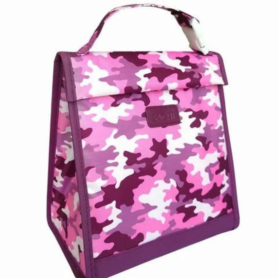 Lunch Boxes & Coolers * | Sachi Insulated Junior Lunch Pouch Camo Pink