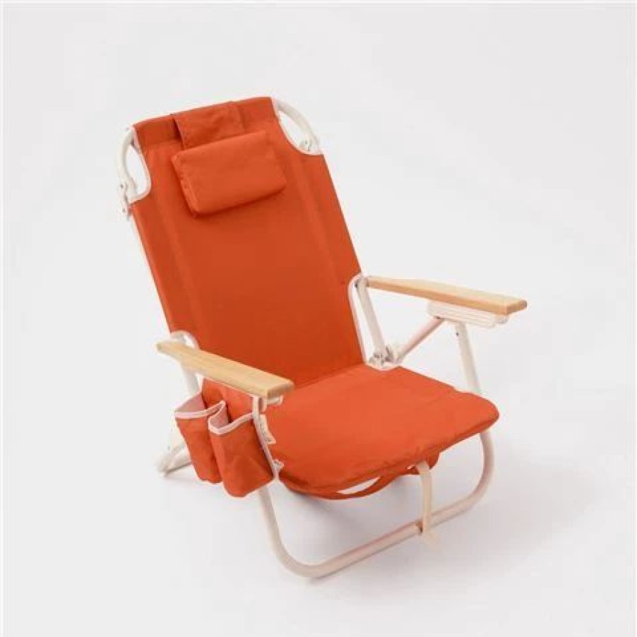 Outdoor Chairs & Accessories * | Sunnylife Deluxe Beach Chair Terracotta