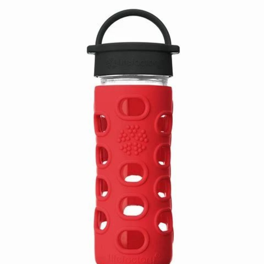 Drink Bottles * | Lifefactory Life Factory Classic Cap Drink Bottle Apple Red 350Ml