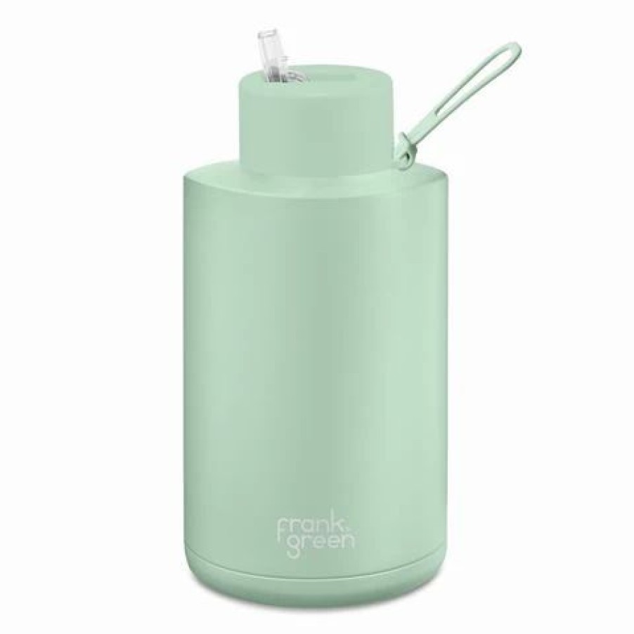 Drink Bottles * | Frank Green Ceramic Reusable Bottle W/Straw Lid Mint Gelato 2L