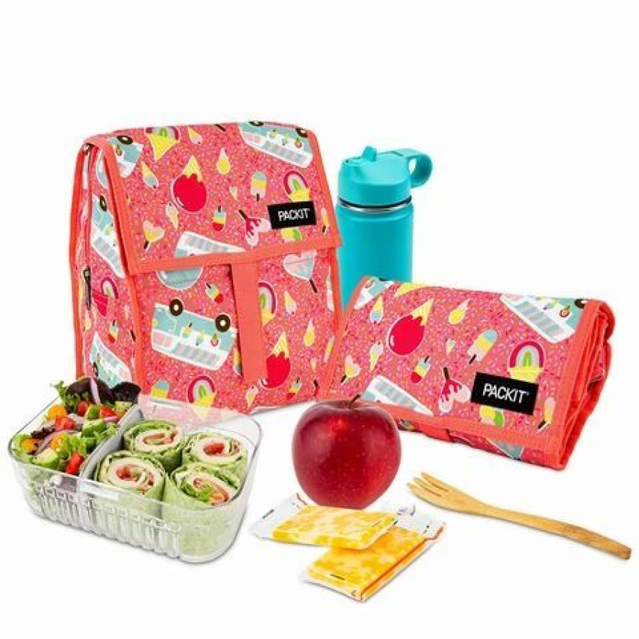 Lunch Boxes & Coolers * | Packit Freezable Lunch Bag Ice Cream Social