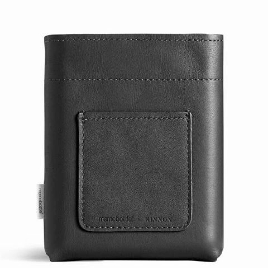 Drink Bottles * | Memobottle A6 Leather Sleeve Black