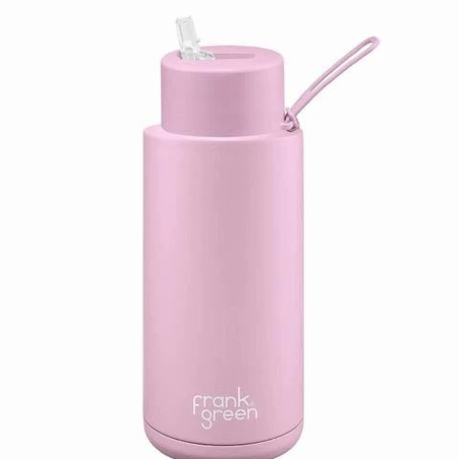 Drink Bottles * | Frank Green Ceramic Reusable Bottle W/Straw Lid Lilac Haze 1L