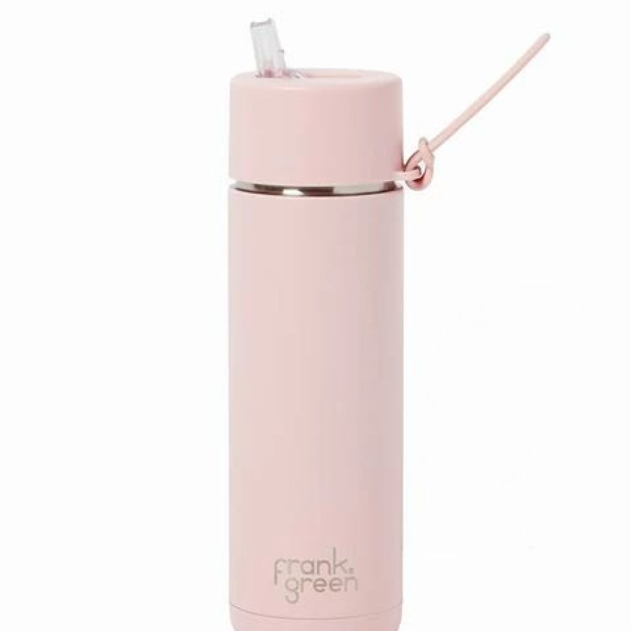 Drink Bottles * | Frank Green Ceramic Reusable Bottle W/Straw Blushed 595Ml