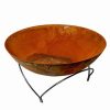 Barbecues, Tools & Accessories * | Flaming Coals Raised Round Rustic Firepit 80Cm