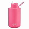 Drink Bottles * | Frank Green Ceramic Reusable Bottle W/Straw Lid Neon Pink 2L