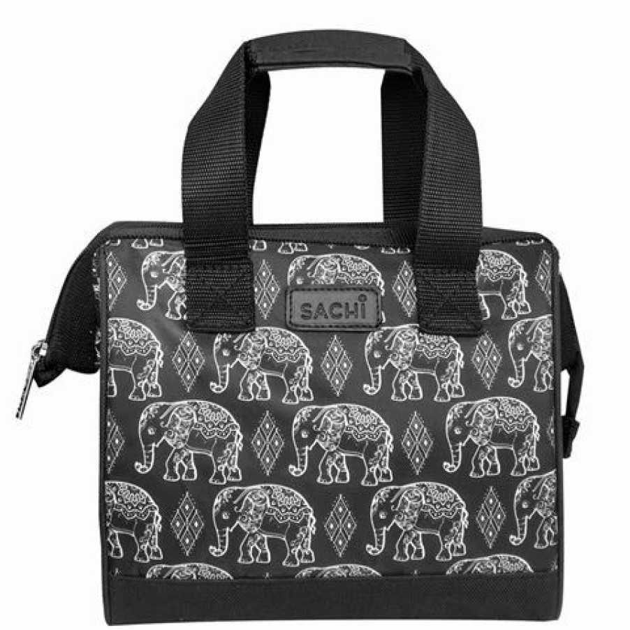 Lunch Boxes & Coolers * | Sachi Insulated Lunch Tote Boho Elephants