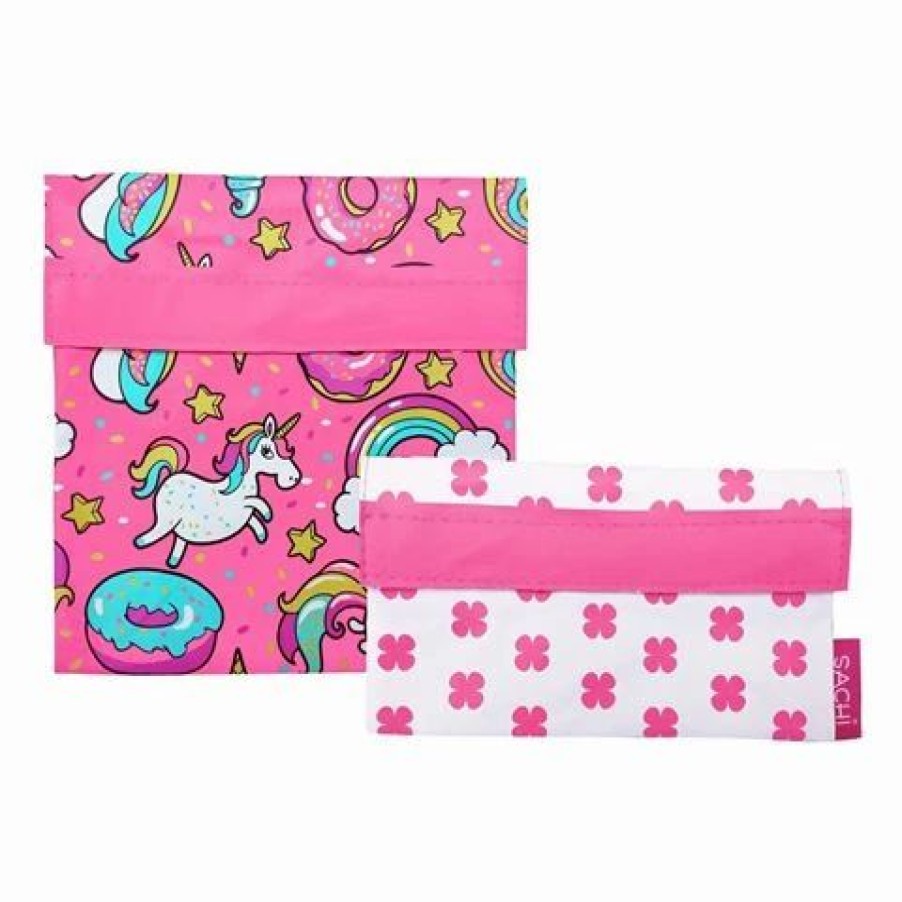 Lunch Boxes & Coolers * | Sachi Lunch Pockets Set Unicorn 2Pce