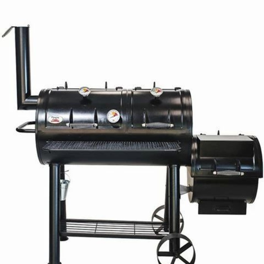 Barbecues, Tools & Accessories * | Flaming Coals Offset Smoker Bbq