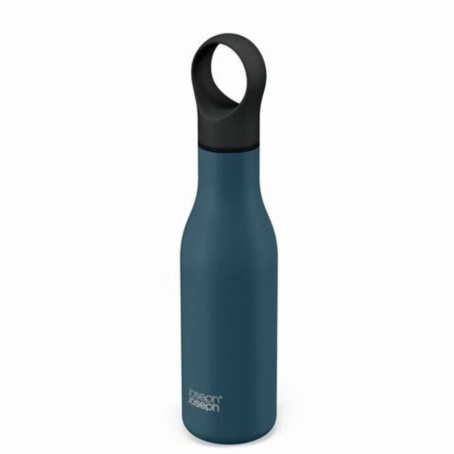 Drink Bottles * | Joseph Joseph Loop Vacuum Insulated Bottle Blue 500Ml