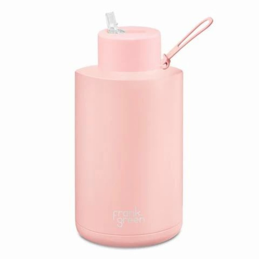 Drink Bottles * | Frank Green Ceramic Reusable Bottle W/Straw Lid Blushed 2L