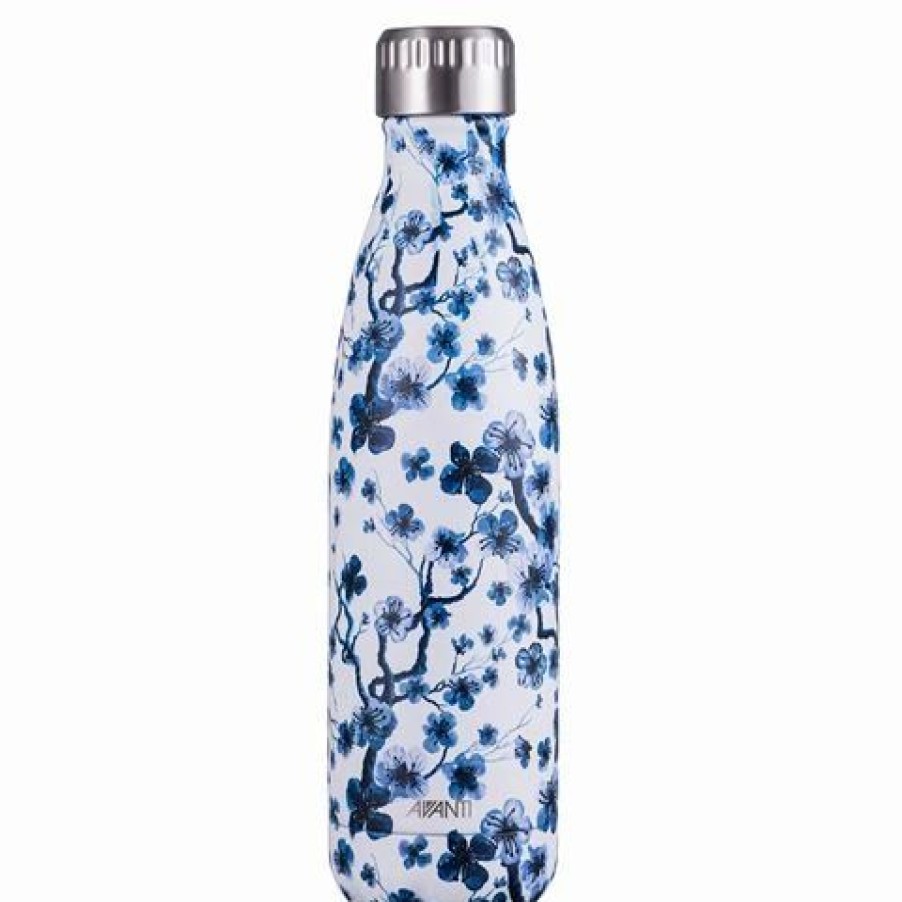 Drink Bottles * | Avanti Fluid Vacuum Bottle Blossom Blue 500Ml