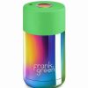 Drink Bottles * | Frank Green Limited Edition Ceramic Reusable Cup Rainbow/Neon Green 295Ml