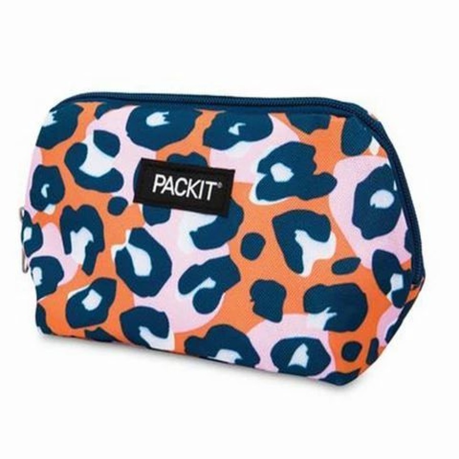 Lunch Boxes & Coolers * | Packit Freezable Snack Bag Wild Leopard Orange