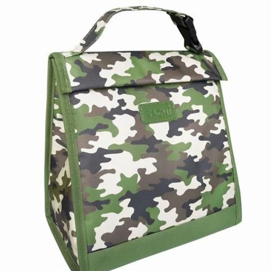 Lunch Boxes & Coolers * | Sachi Insulated Junior Lunch Pouch Camo Green