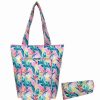 Lunch Boxes & Coolers * | Sachi Insulated Folding Market Tote Botanical