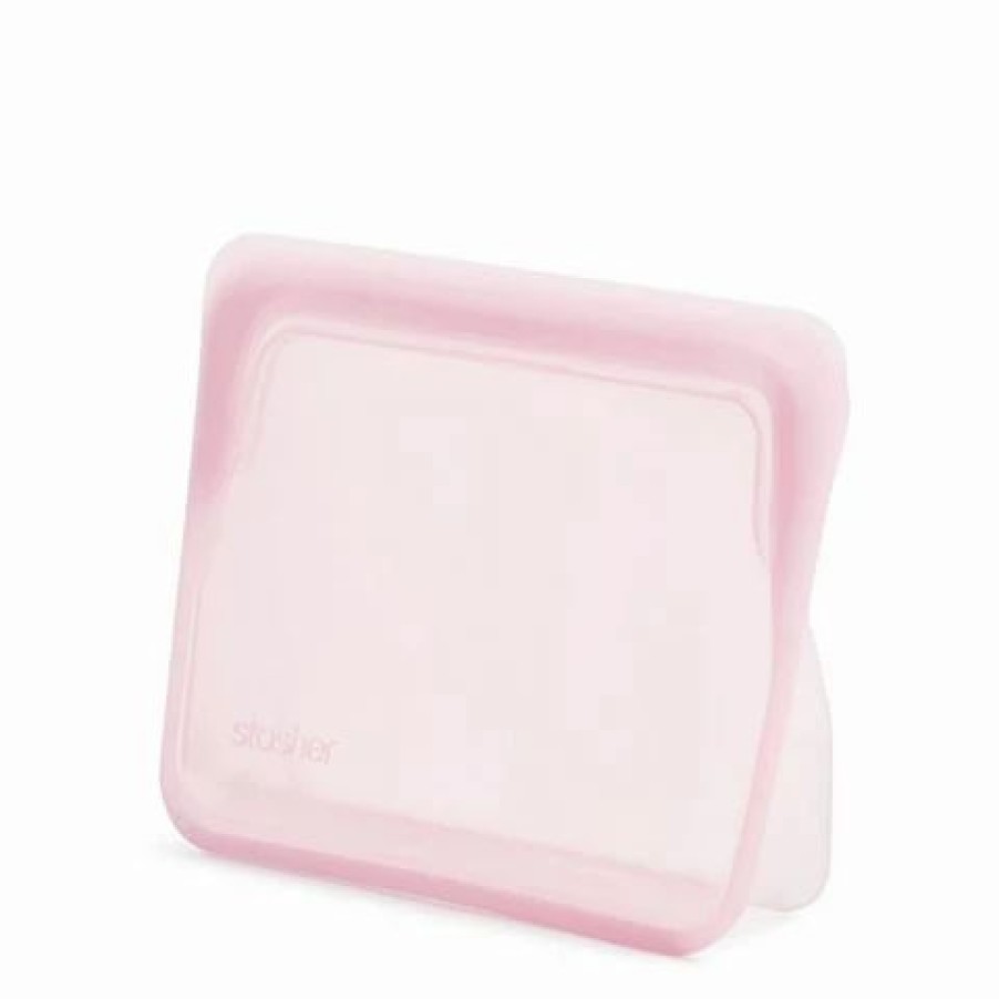 Lunch Boxes & Coolers * | Stasher Stand Up Mini 828Ml Pink