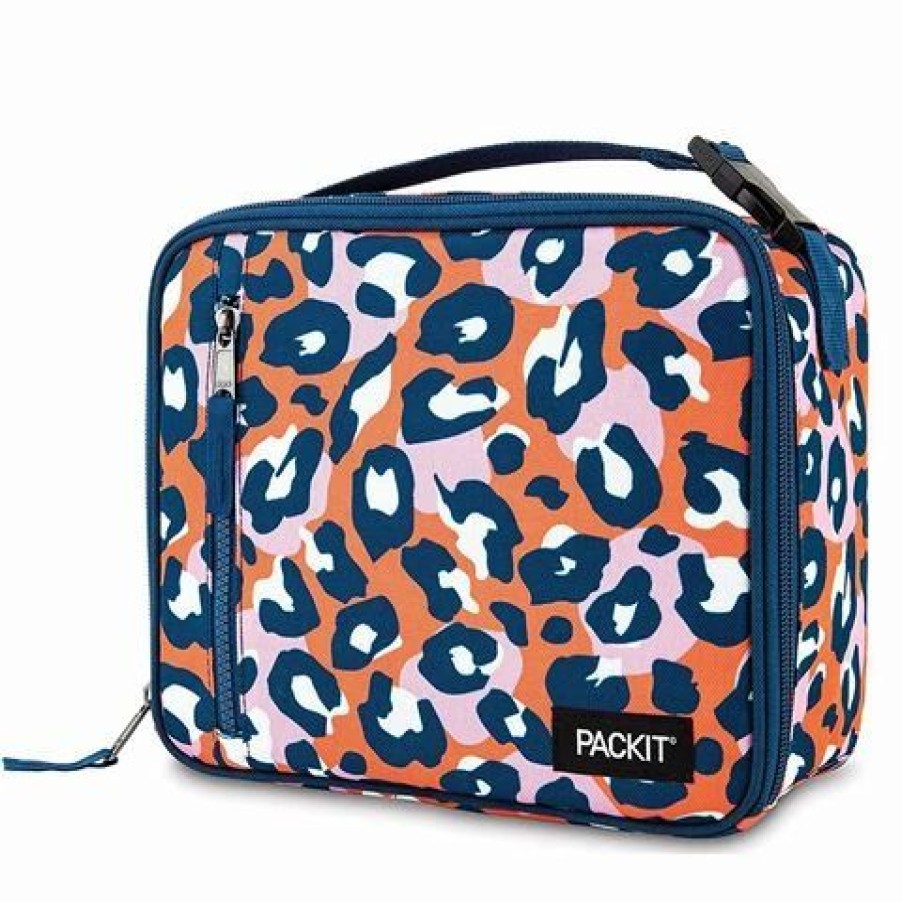 Lunch Boxes & Coolers * | Packit Freezable Classic Lunch Box Wild Leopard Orange