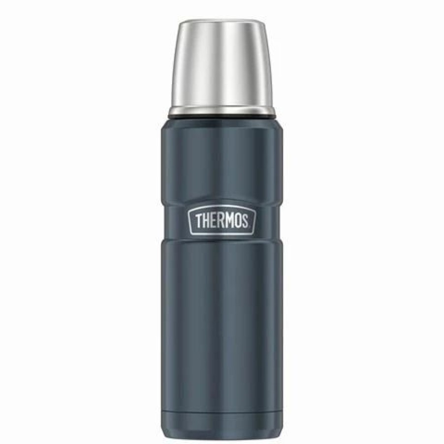 Drink Bottles * | Thermos Stainless Steel King Flask Slate 470Ml