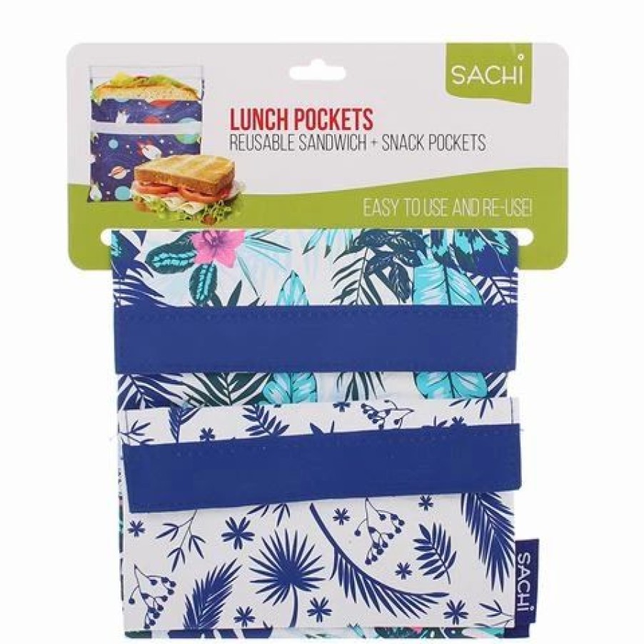 Lunch Boxes & Coolers * | Sachi Lunch Pockets Set Tropical Paradise 2Pce