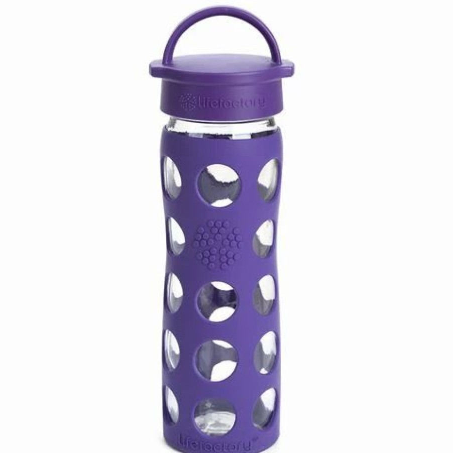 Drink Bottles * | Lifefactory Active Cap Water Bottle Purple 475Ml