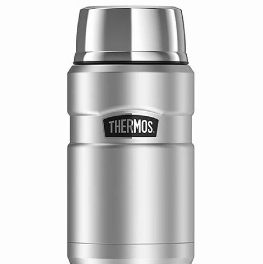 Lunch Boxes & Coolers * | Thermos Stainless Steel King Vacuum Food Jar Silver 710Ml