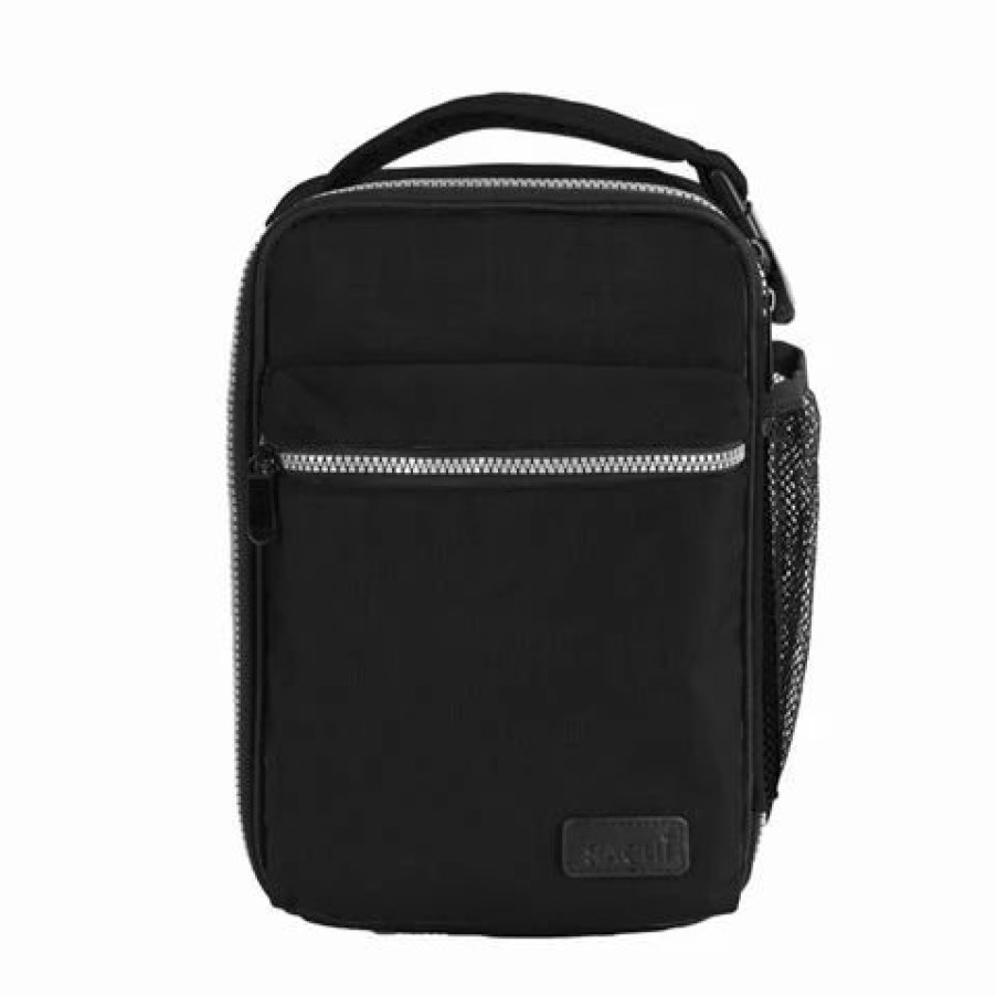 Lunch Boxes & Coolers * | Sachi Insulated Explorer Lunch Tote Black