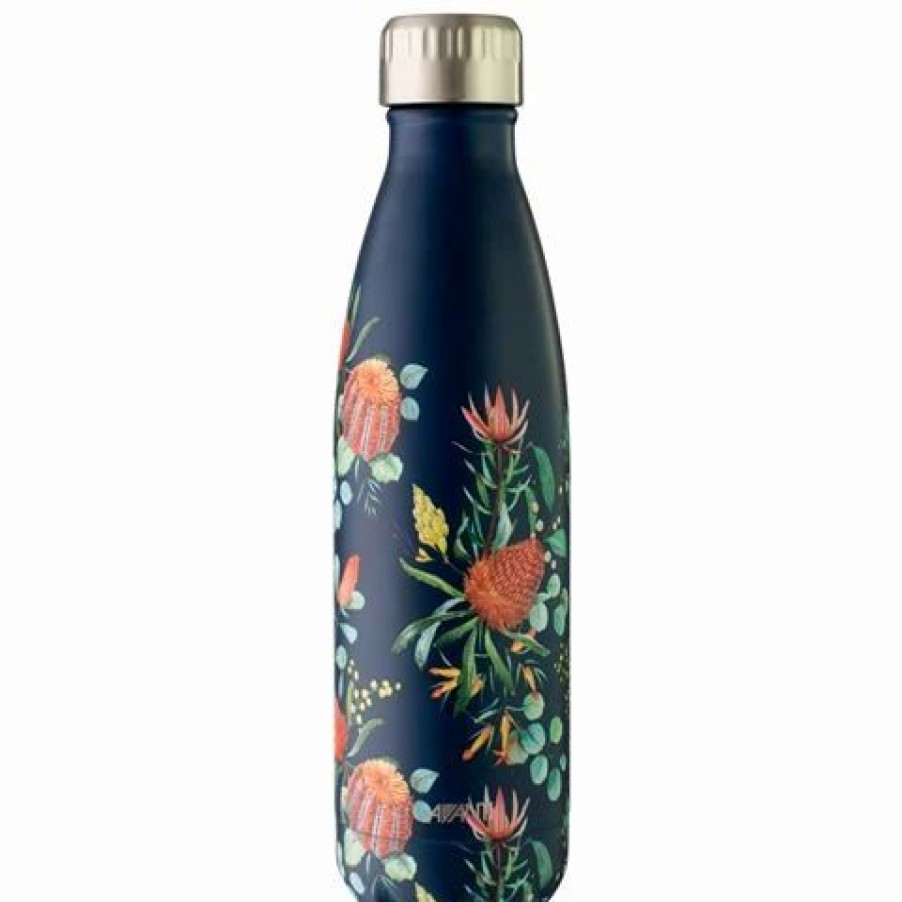 Drink Bottles * | Avanti Fluid Insulated Bottle Aus. Natives Navy 500Ml