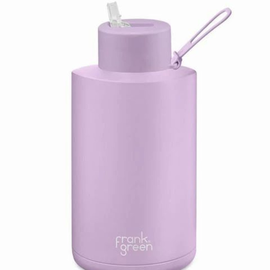 Drink Bottles * | Frank Green Ceramic Reusable Bottle W/Straw Lid Lilac Haze 2L