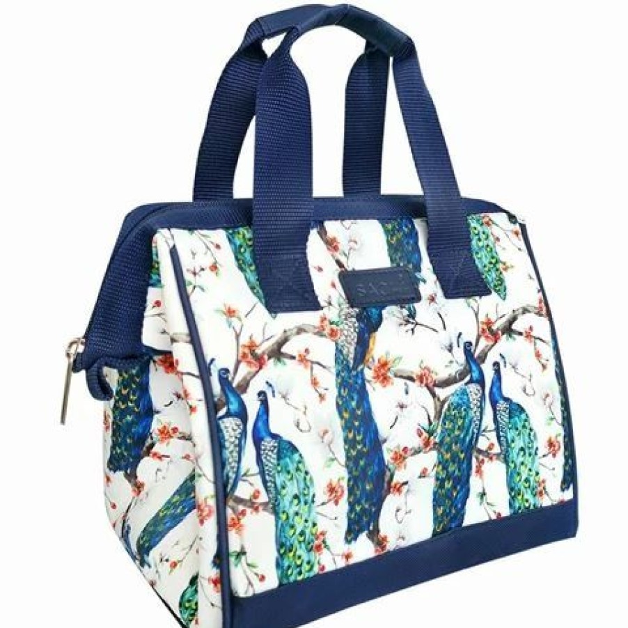 Lunch Boxes & Coolers * | Sachi Insulated Lunch Bag Peacocks